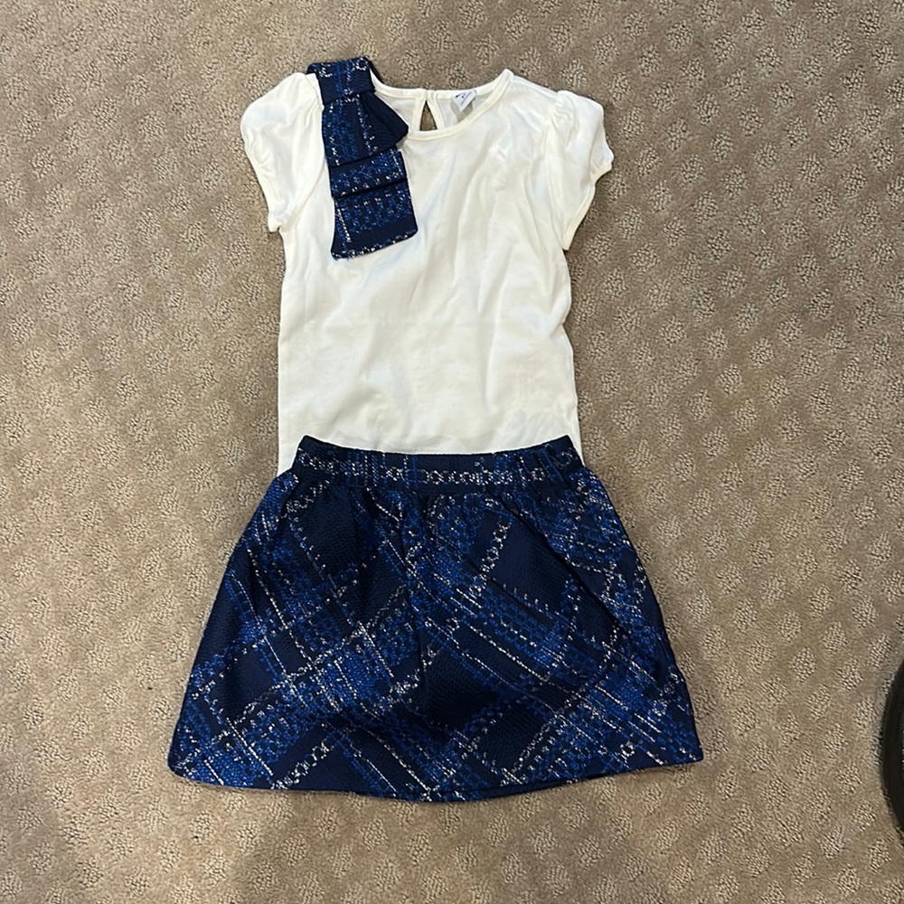 Toddler girls 2T skirt, top outfit, NWT, Jamie and Jack